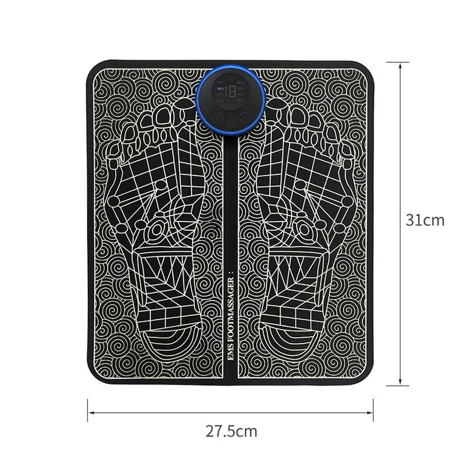 Ems Foot Massager Electric Feet Massager Deep Kneading Circulation Foot Booster For Feet And Legs Muscle Stimulator Folding Portable Electric Massage Machine