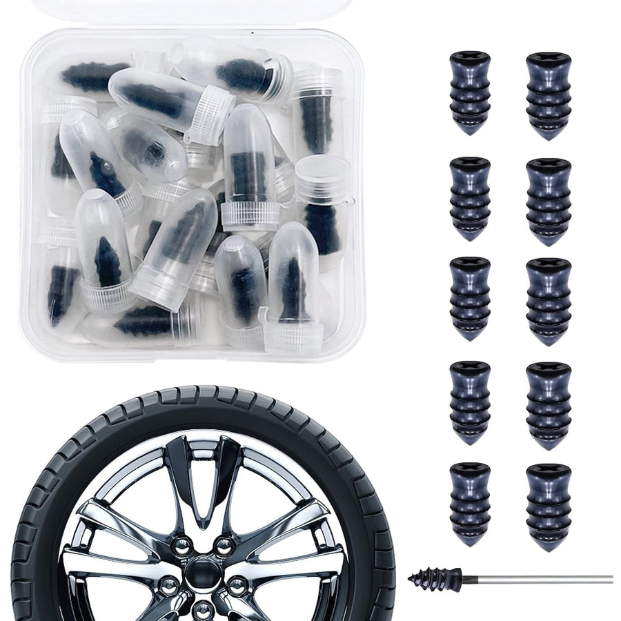 Tire Repair Rubber Nail Car Tire Repair Nails Tire Repair Rubber Screws, Puncture Repair (10 Pcs Set)