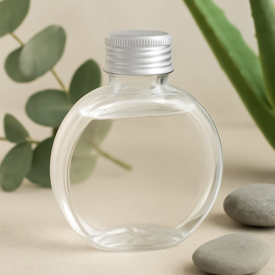 Multipurpose Transparent Round Clear Plastic Container (1 Pc)