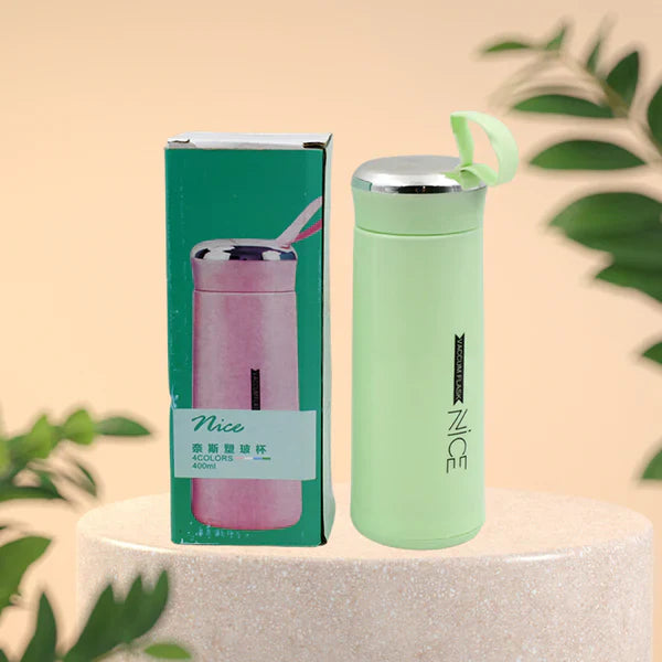 Water bottle 400ml leak proof, glass water bottle (1 pc / Light Green Color)