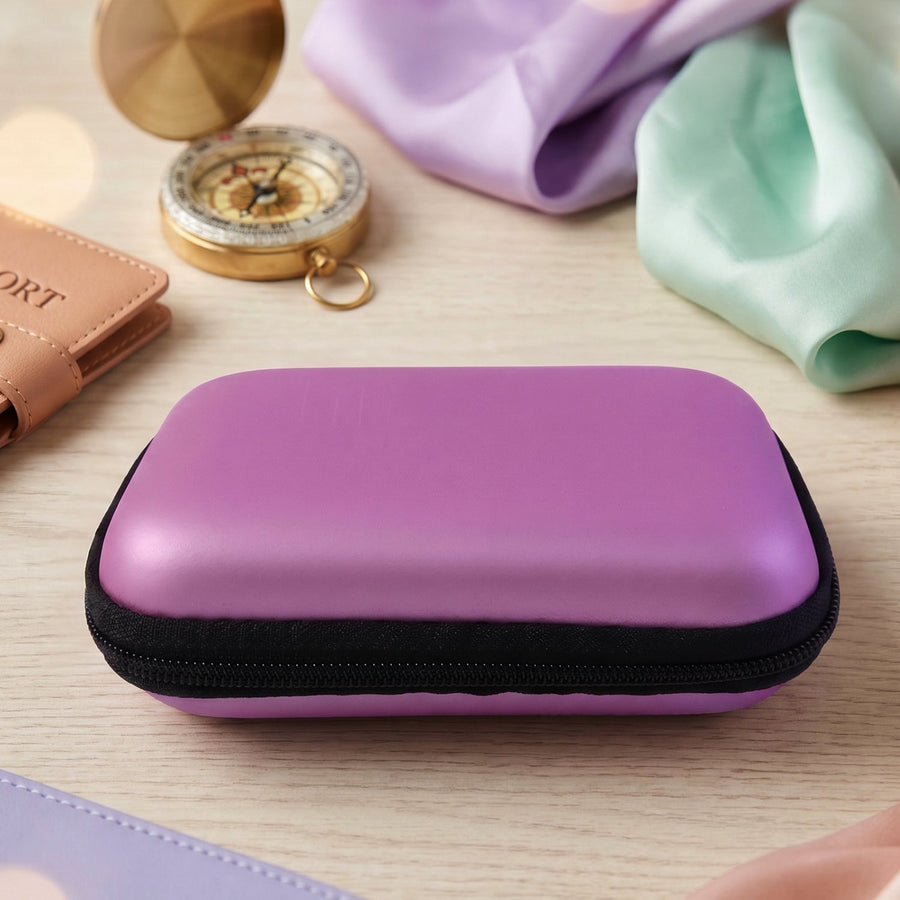Mini Multi-Purpose Travel Storage Case for Earphone, Cable, SD Card (1 Pc)