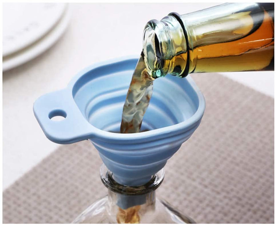 Flexible Silicone Kitchen Funnel Liquid / Powder Transfer Hopper Food (Small)