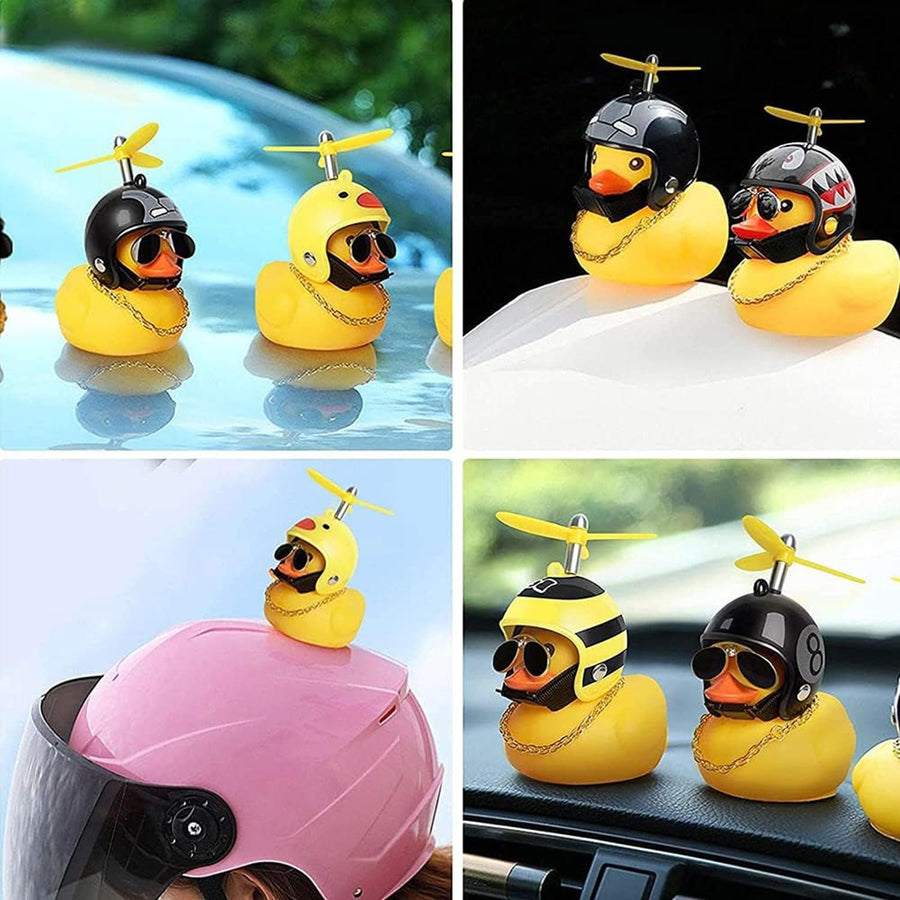Beautiful Duck Car Ornaments Duck Bicycle Bell Propeller Helmet (1 Pc / Mix Design)