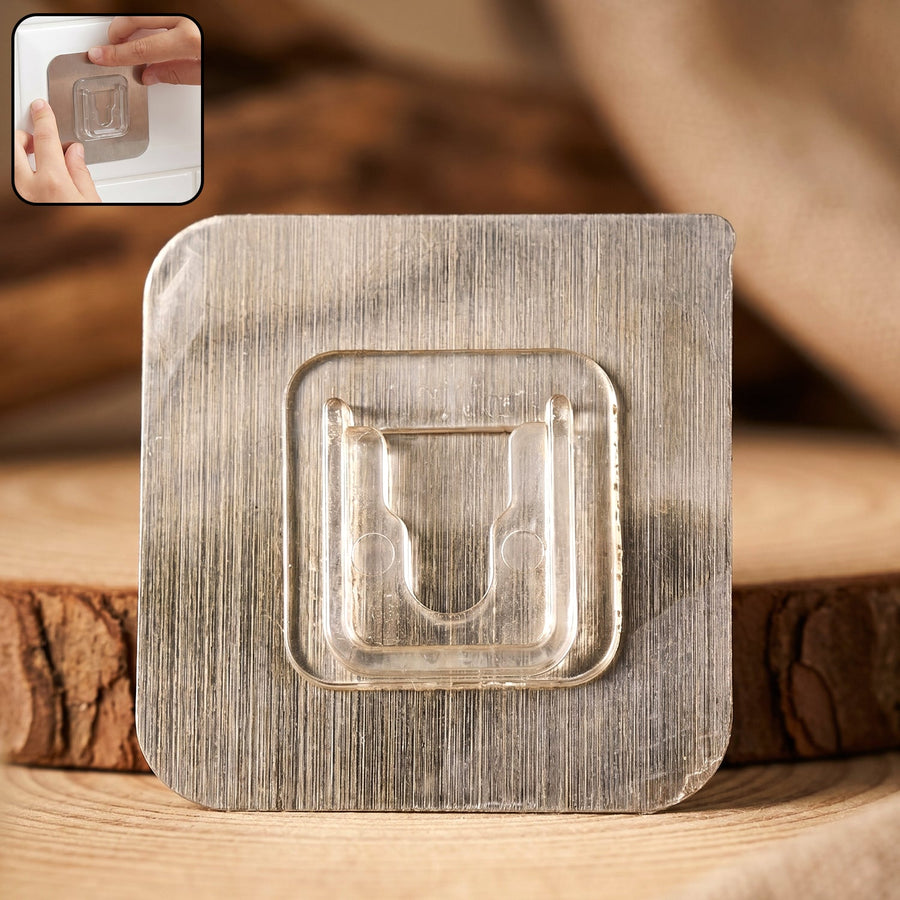 Transparent Waterproof Heavy-Duty Self-Adhesive Wall Hook - 1 Pc