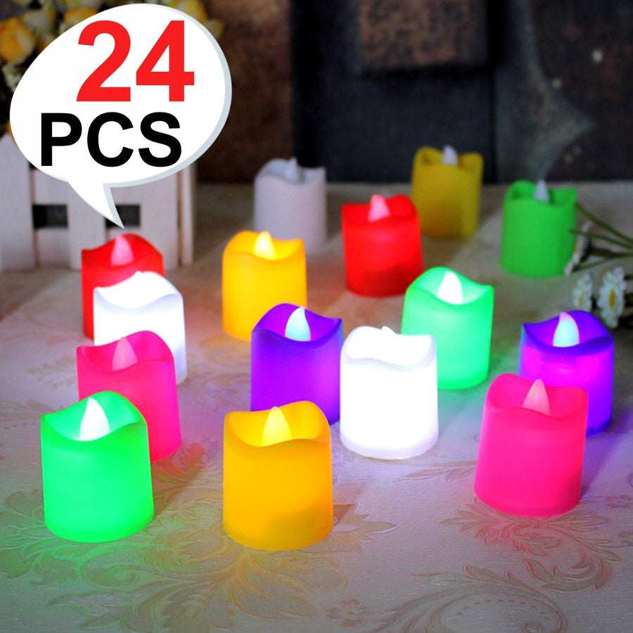 Festival Decorative - LED Tealight Candles, Diwali (Multi Color)