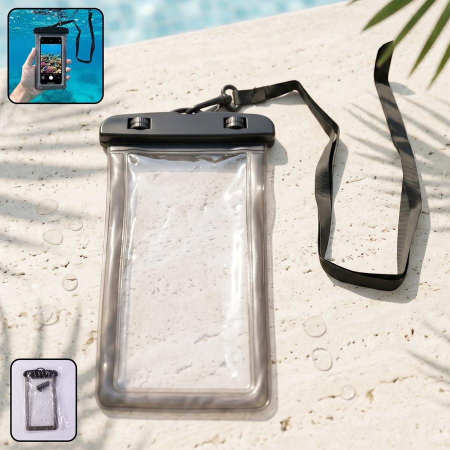 Waterproof Mobile Pouch Cover – 1 Pc Universal Sealed Phone Case with Lanyard