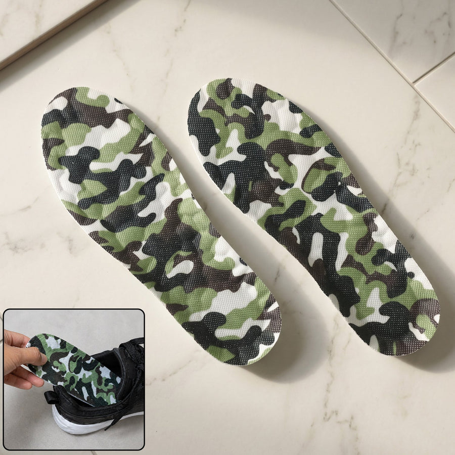 Camouflage Comfort Shoe Insoles Soft Cushion (1 Pair, 35 To 38 Size)